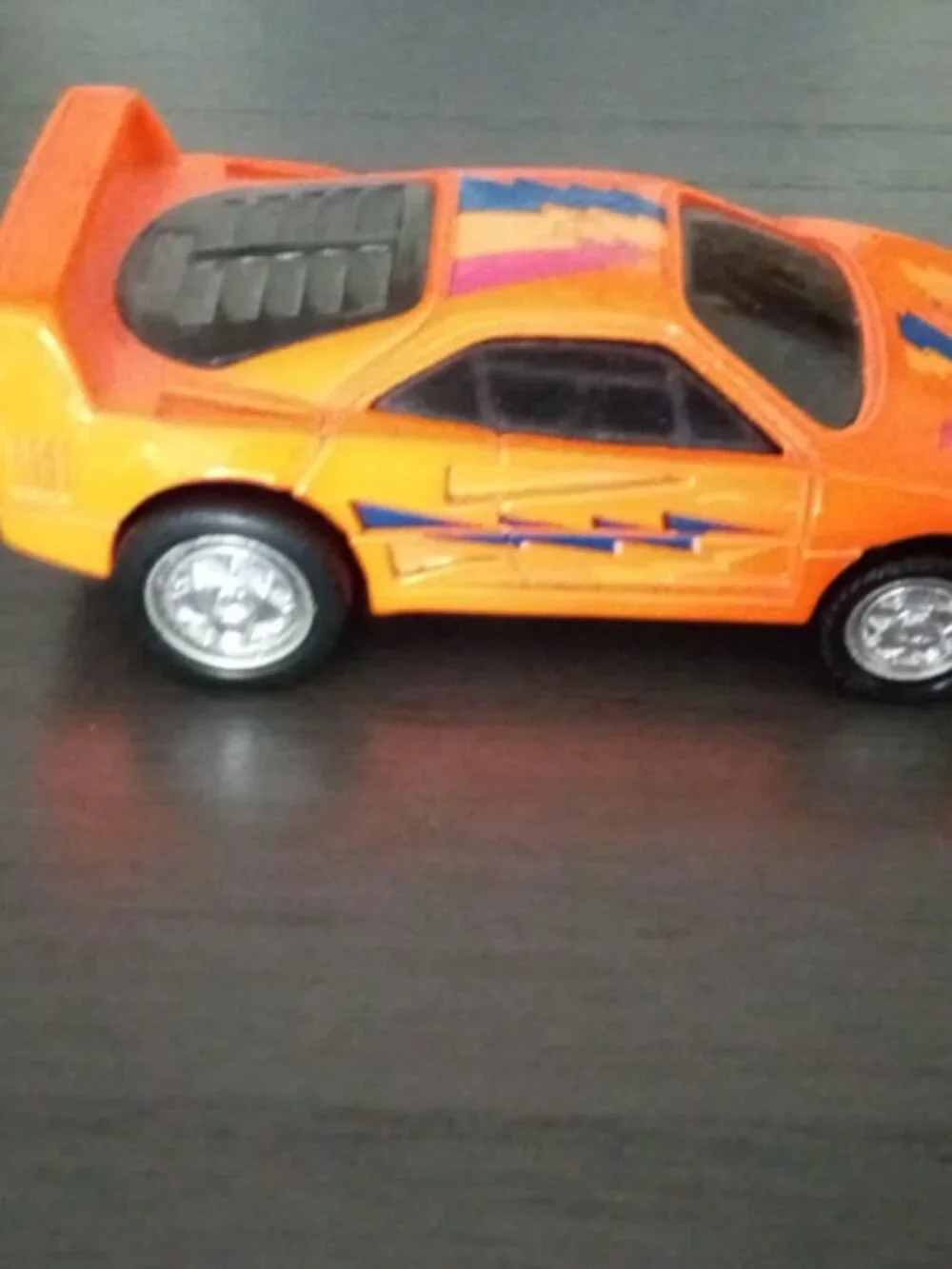 Vintage 1987 Arco Mattel Ferrari Pull Back & Go Racer w/Spoiler + Black Louvers